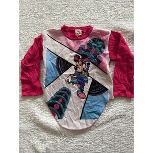 RARE Vintage 90s Disney Pilgrim Minnie Break Dancing S 7/8 Shirt Made in USA Y2K